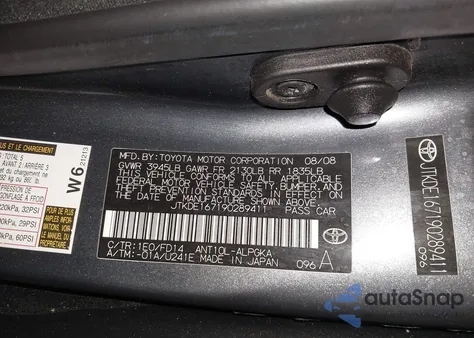 2009 Scion Tc z USA, uszkodzony, nr VIN JTKDE167190289411